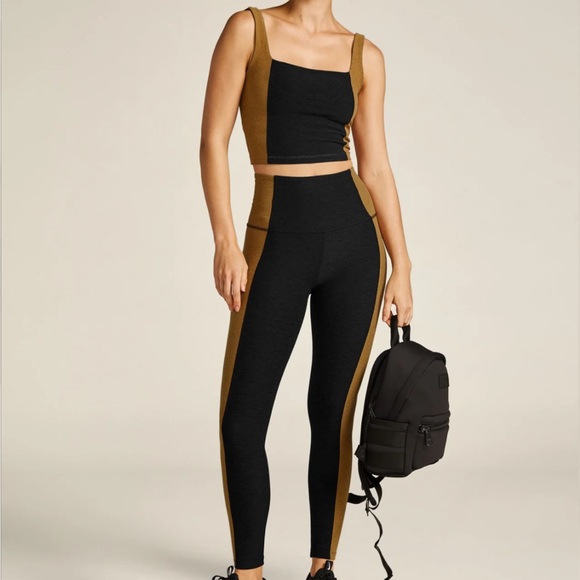 Beyond Yoga Pants - Beyond Yoga Set Spacedye Vitality Colorblock Cropped Tank and Legging Set